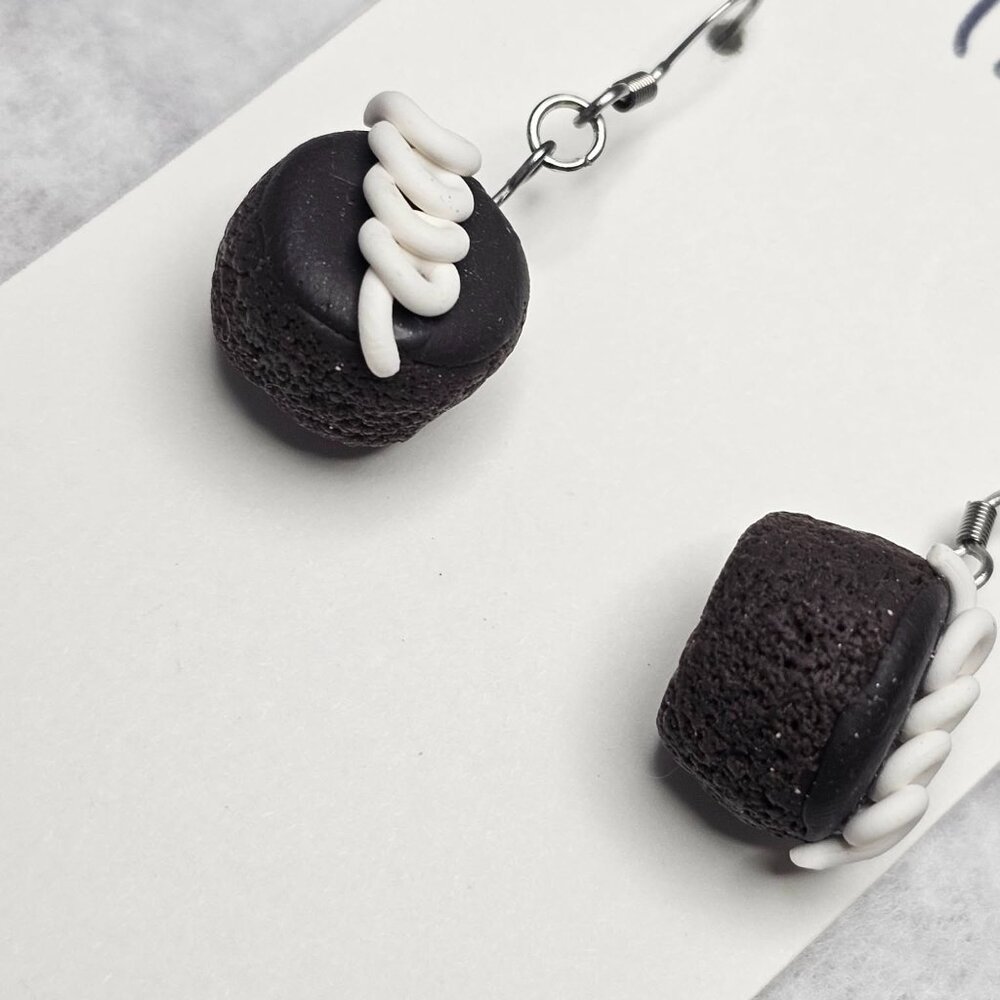 3D Chocolate cupcake earrings